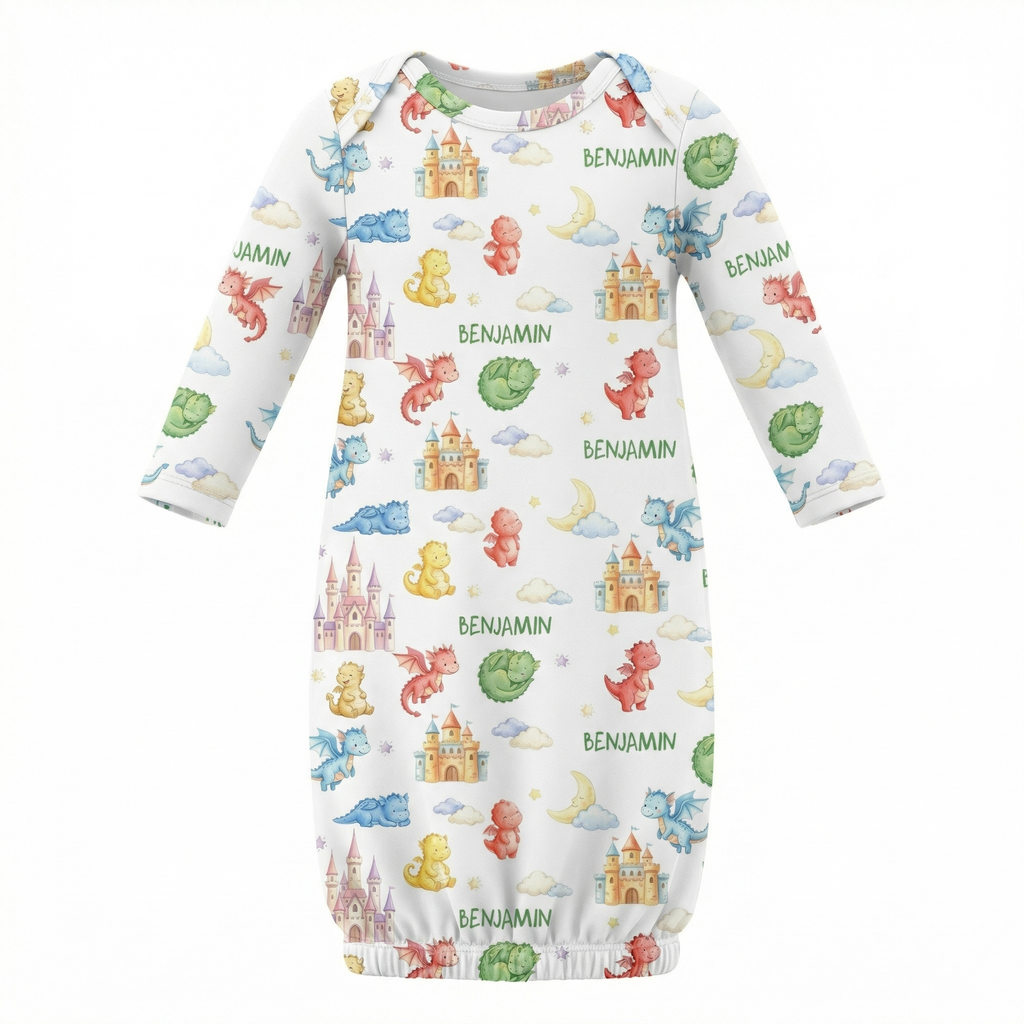 Personalized Sleep Gown in Dragon Kingdom