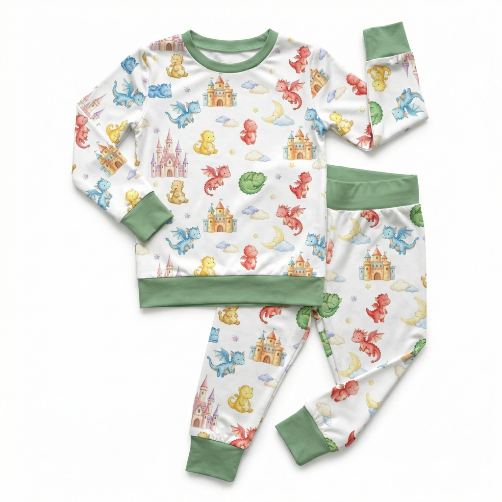 Pajama Set in Dragon Kingdom
