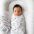 Personalized Swaddle in Sea Animals