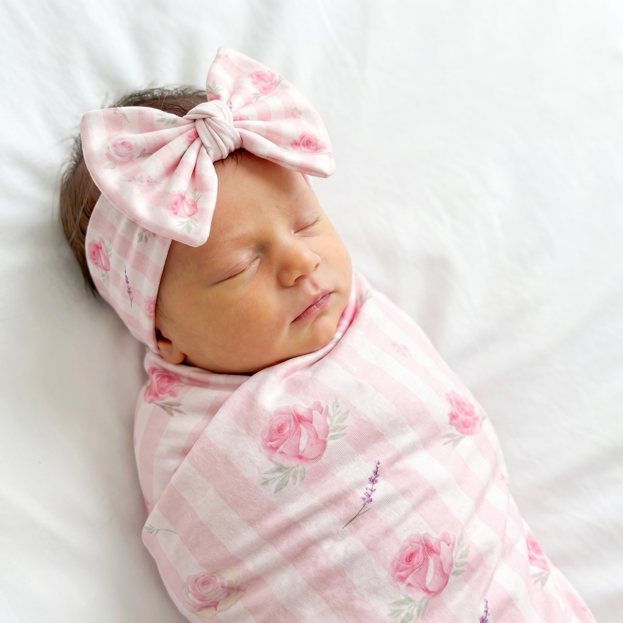 Personalized Swaddle in Rosy