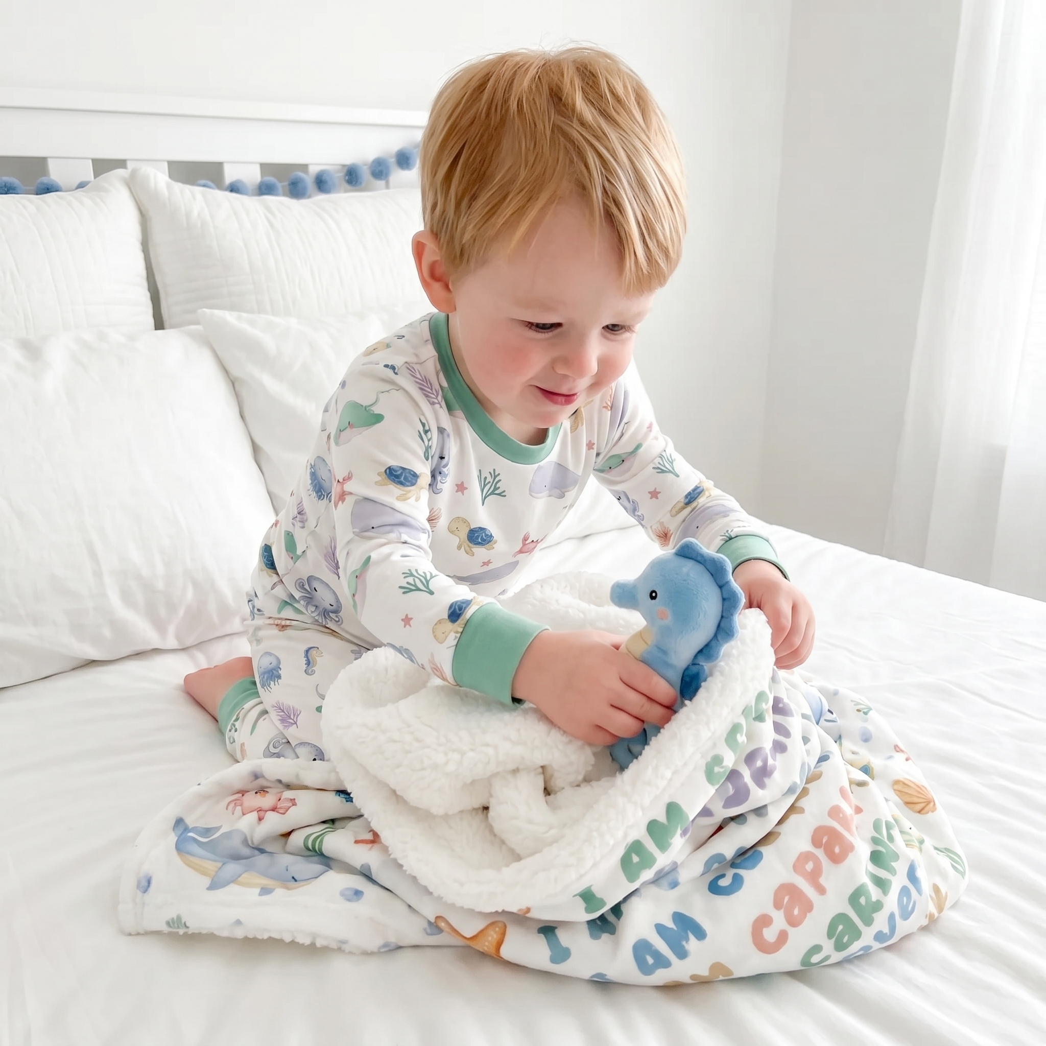 Pajama Set in Sea Animals