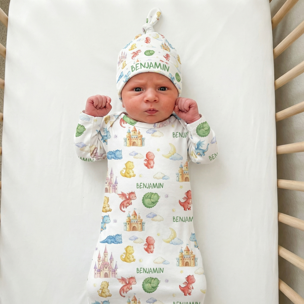 Personalized Sleep Gown in Dragon Kingdom