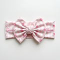 Personalized Bow Headband in Rosy