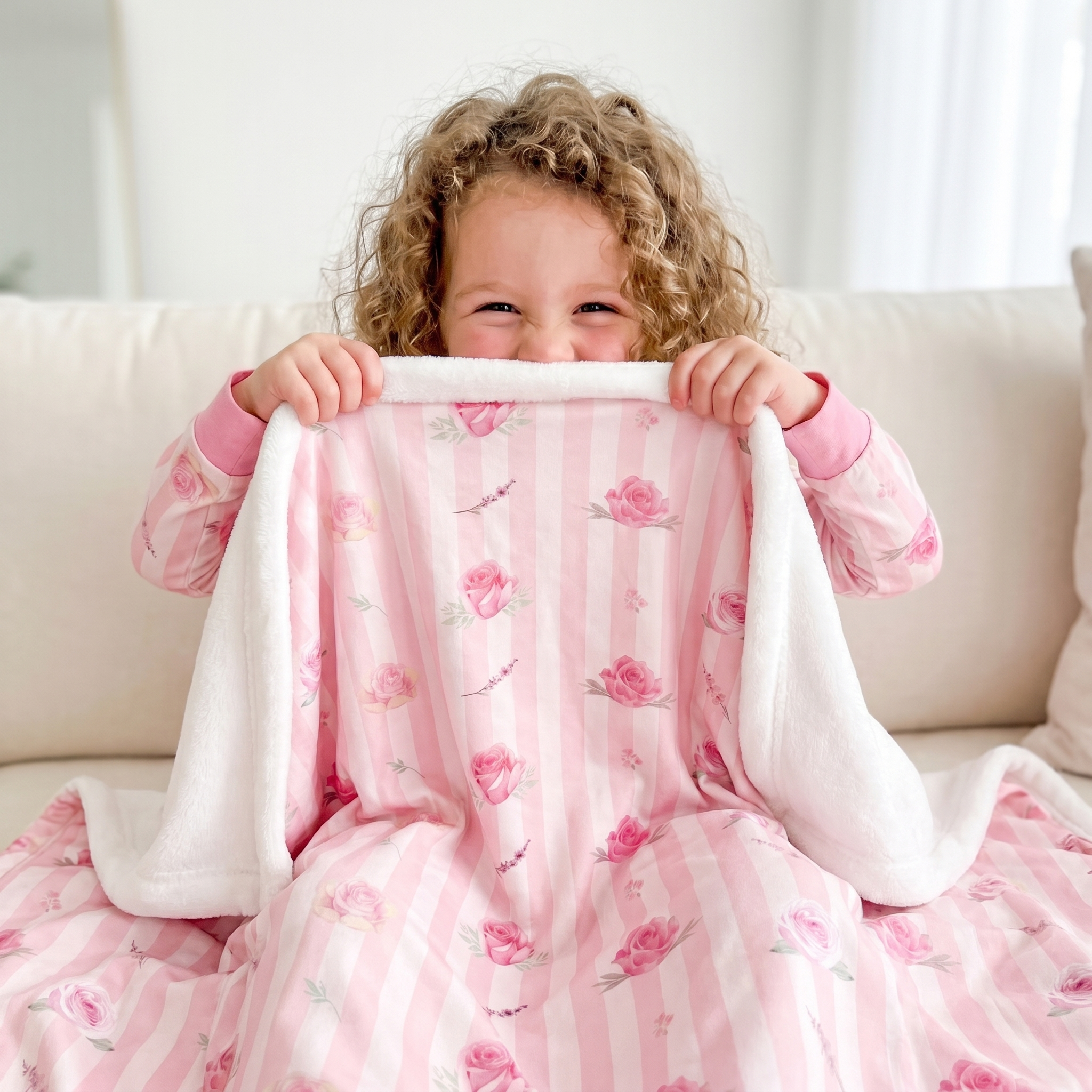 Personalized Blanket in Rosy