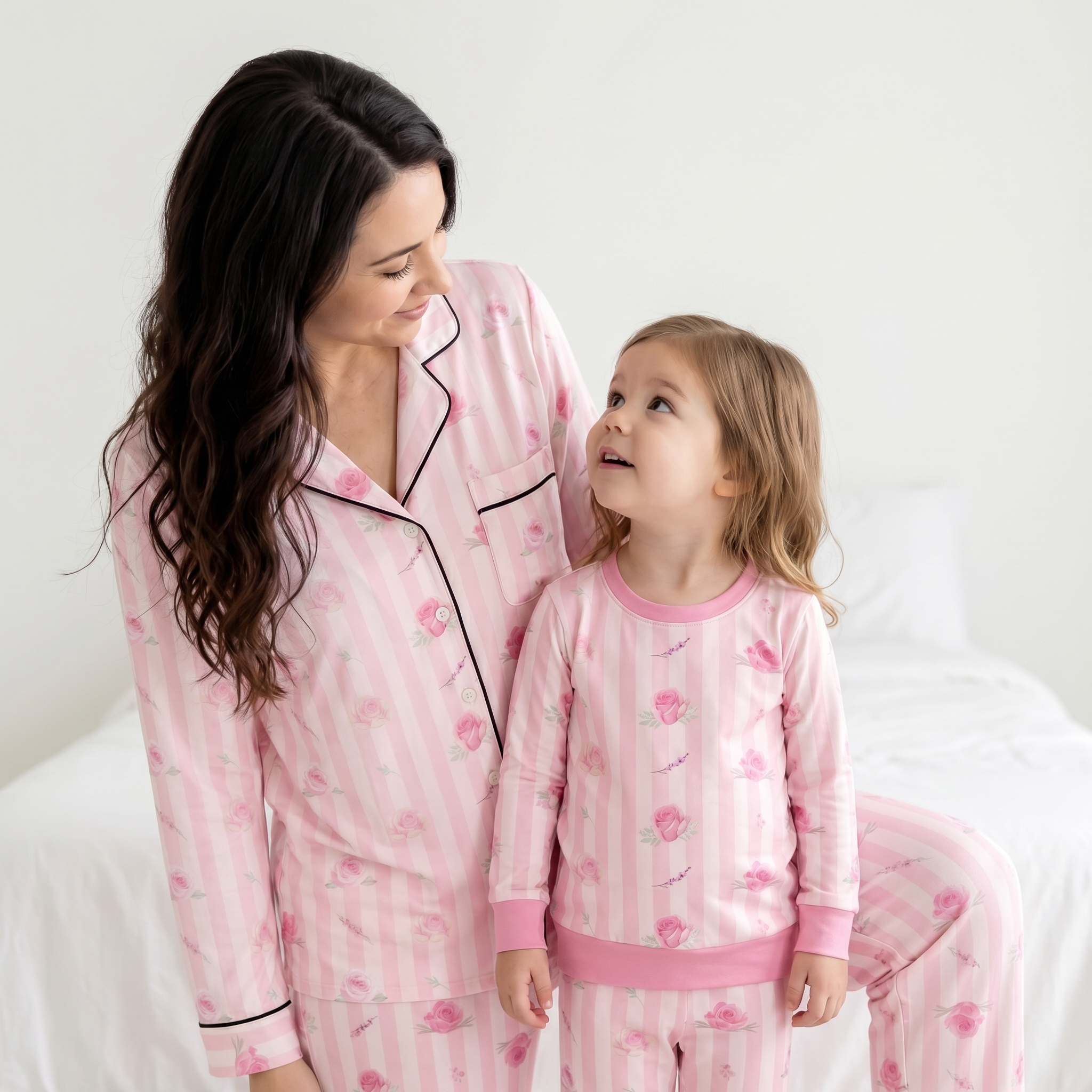 Pajama Set in Rosy