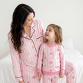 Long-Sleeved Women's Pajama Set in Rosy