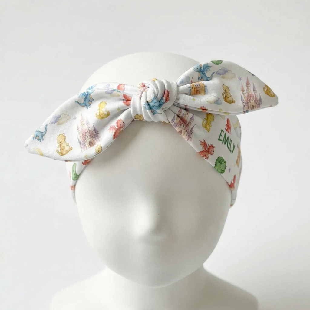Personalized Knotted Headband in Dragon Kingdom
