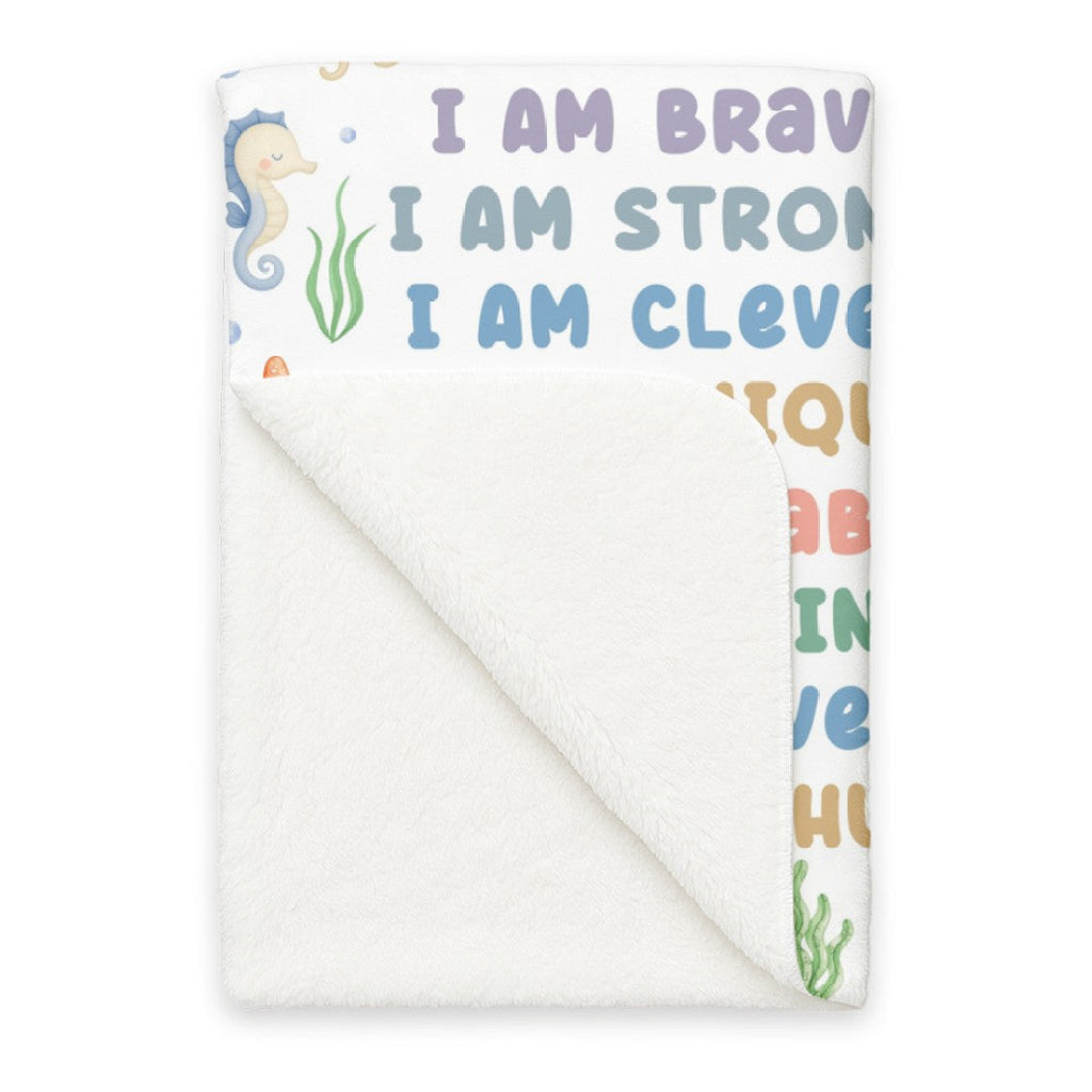 Affirmation Blanket in Sea Animals
