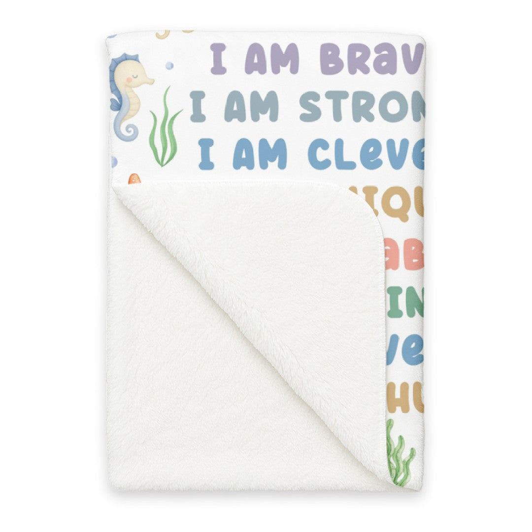 Affirmation Blanket in Sea Animals