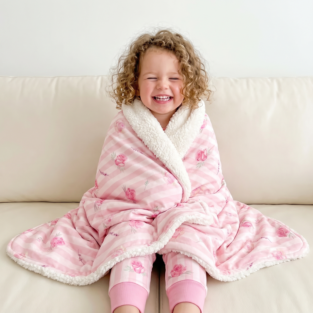 Personalized Blanket in Rosy