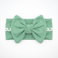 Personalized Bow Headband in Coastal Aqua